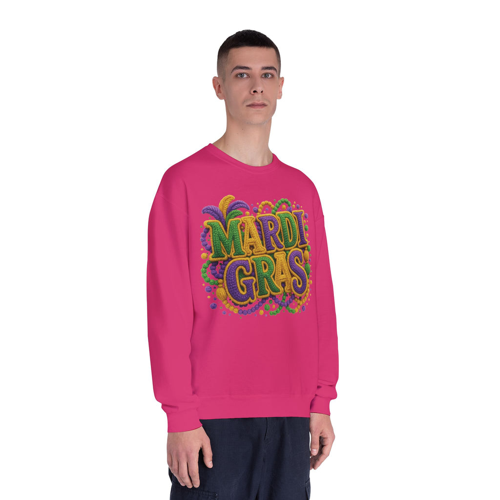 Mardi Gras Beads and Mask Sweatshirt | Carnival Parade Shirt