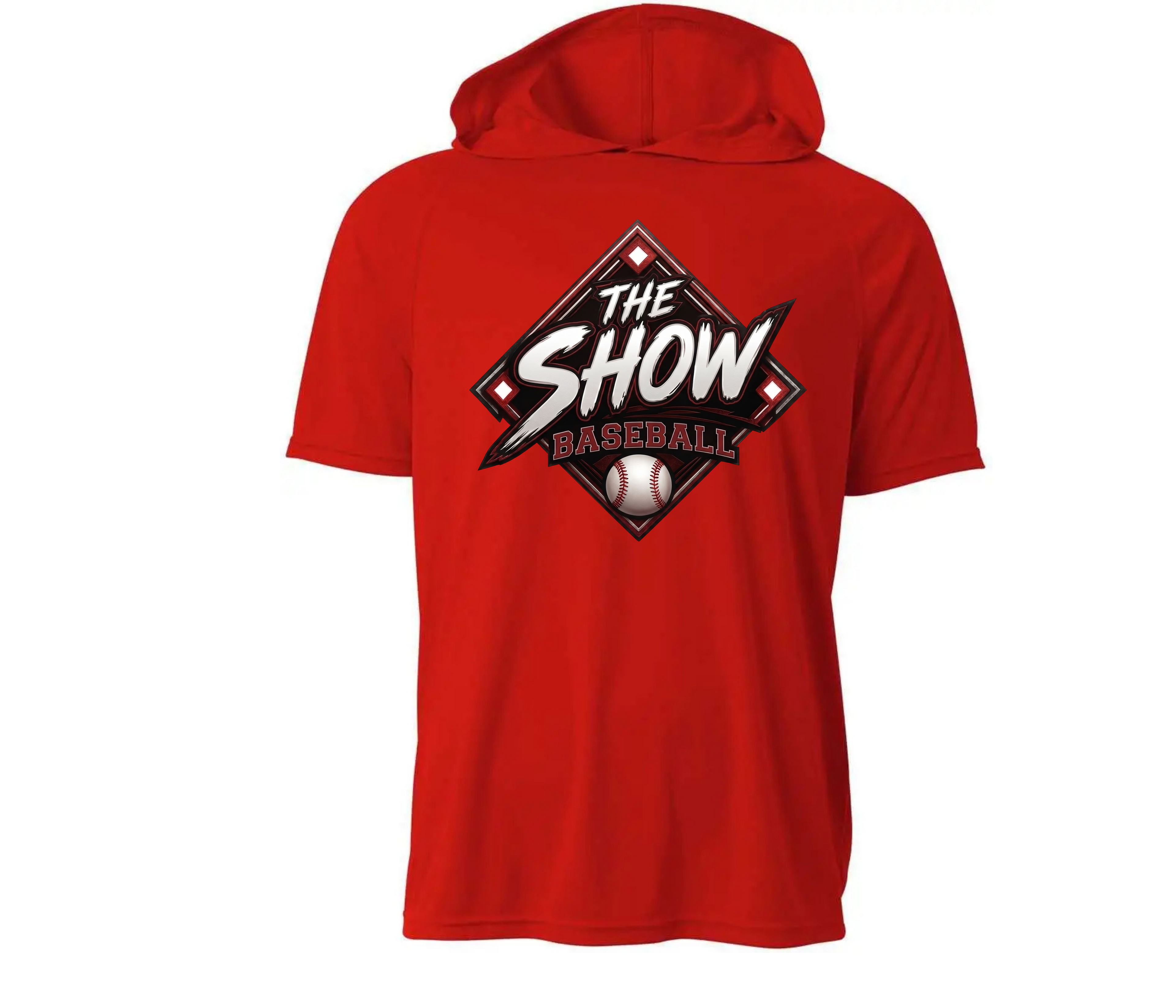 The Show Baseball Short Sleeve Hooded Logo Shirt