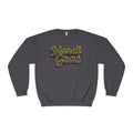 Faux Yarn Knit Crochet Mardi Gras Sweatshirt