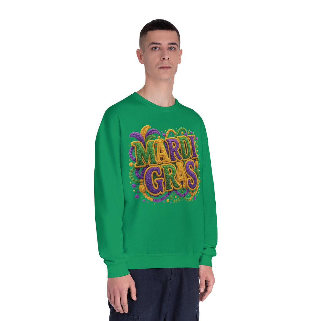 Mardi Gras Beads and Mask Sweatshirt | Carnival Parade Shirt