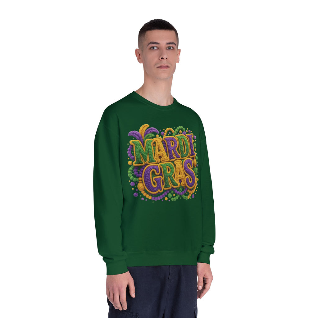 Mardi Gras Beads and Mask Sweatshirt | Carnival Parade Shirt