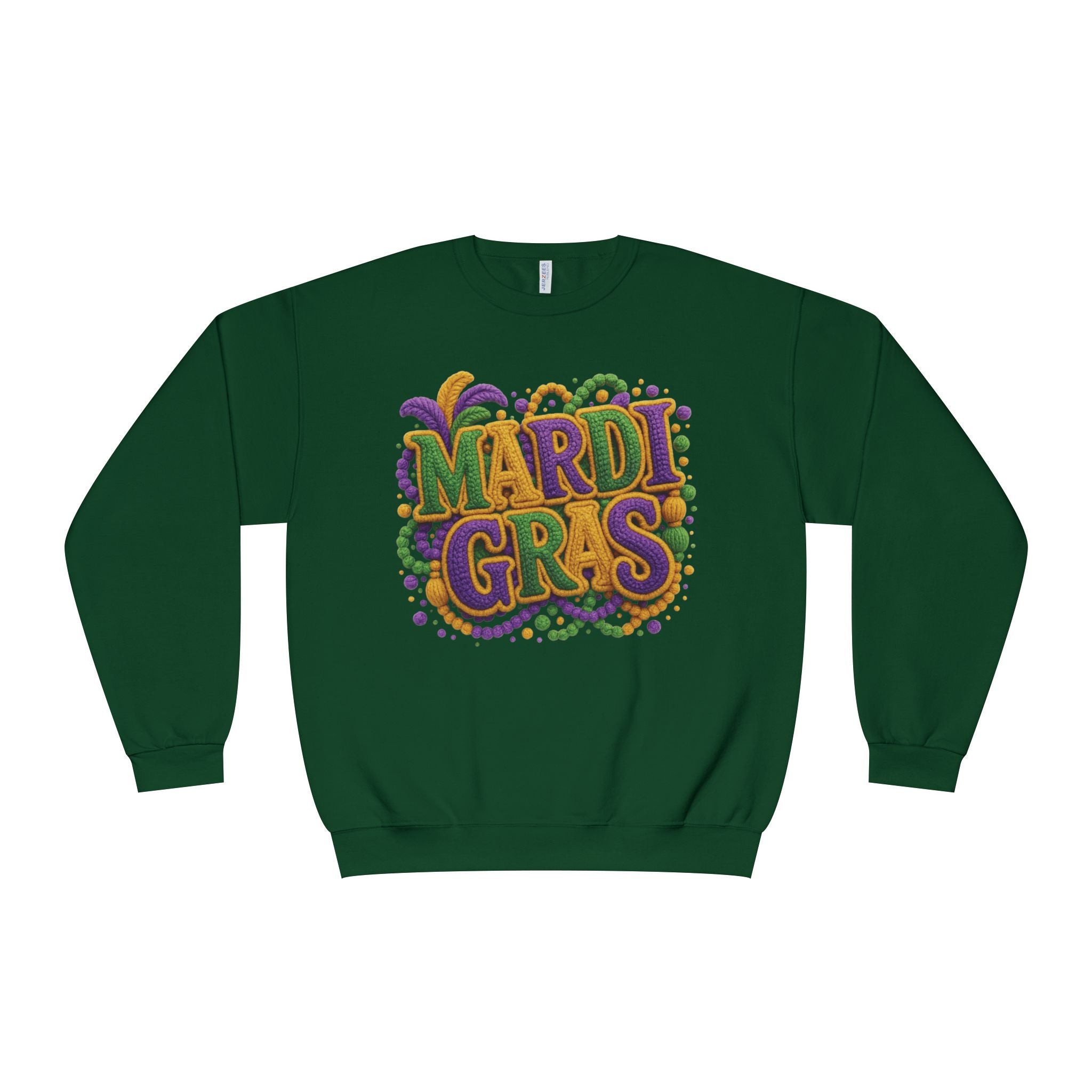 Mardi Gras Beads and Mask Sweatshirt | Carnival Parade Shirt