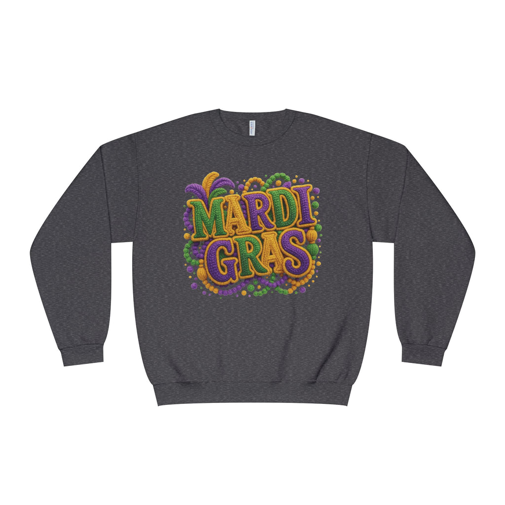 Mardi Gras Beads and Mask Sweatshirt | Carnival Parade Shirt