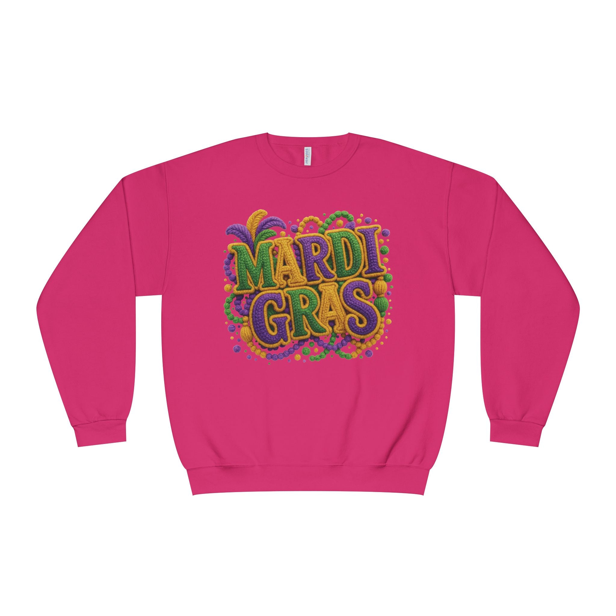 Mardi Gras Beads and Mask Sweatshirt | Carnival Parade Shirt