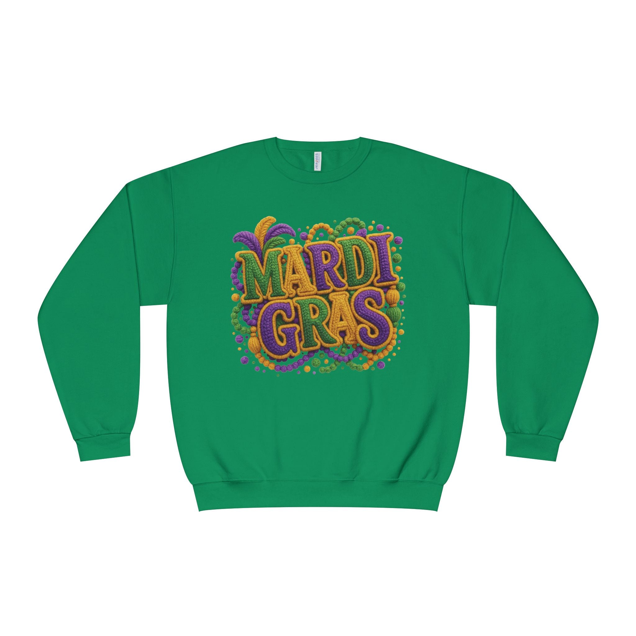 Mardi Gras Beads and Mask Sweatshirt | Carnival Parade Shirt