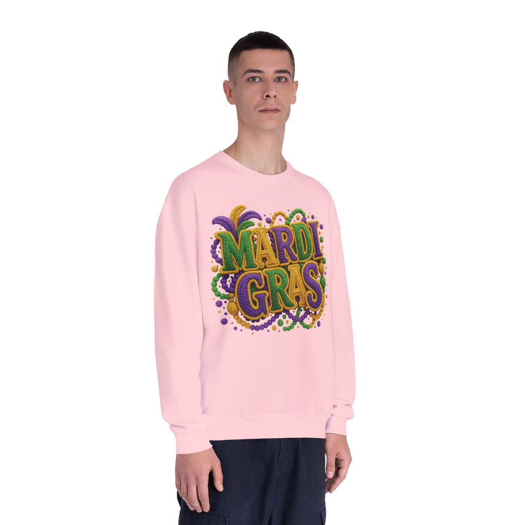 Mardi Gras Beads and Mask Sweatshirt | Carnival Parade Shirt