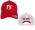 The Show Baseball Truck Hat Snapback Cap (Red and White)